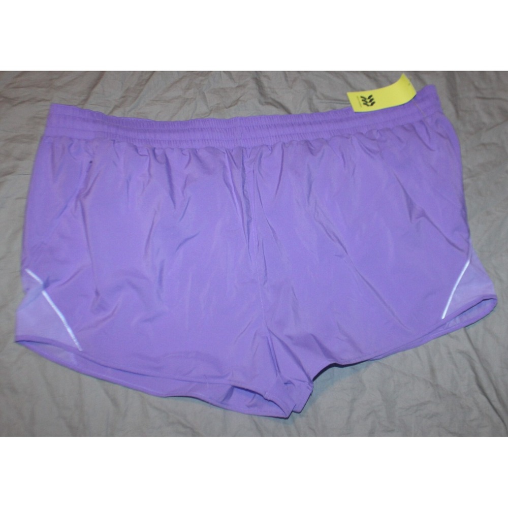 All in Motion Mid-Rise Run Shorts purple plus Size 3X NWT